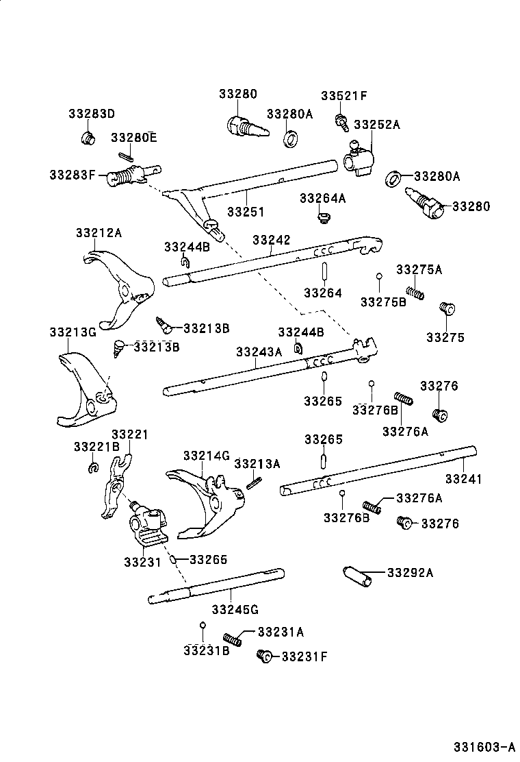  IS300 |  GEAR SHIFT FORK LEVER SHAFT MTM