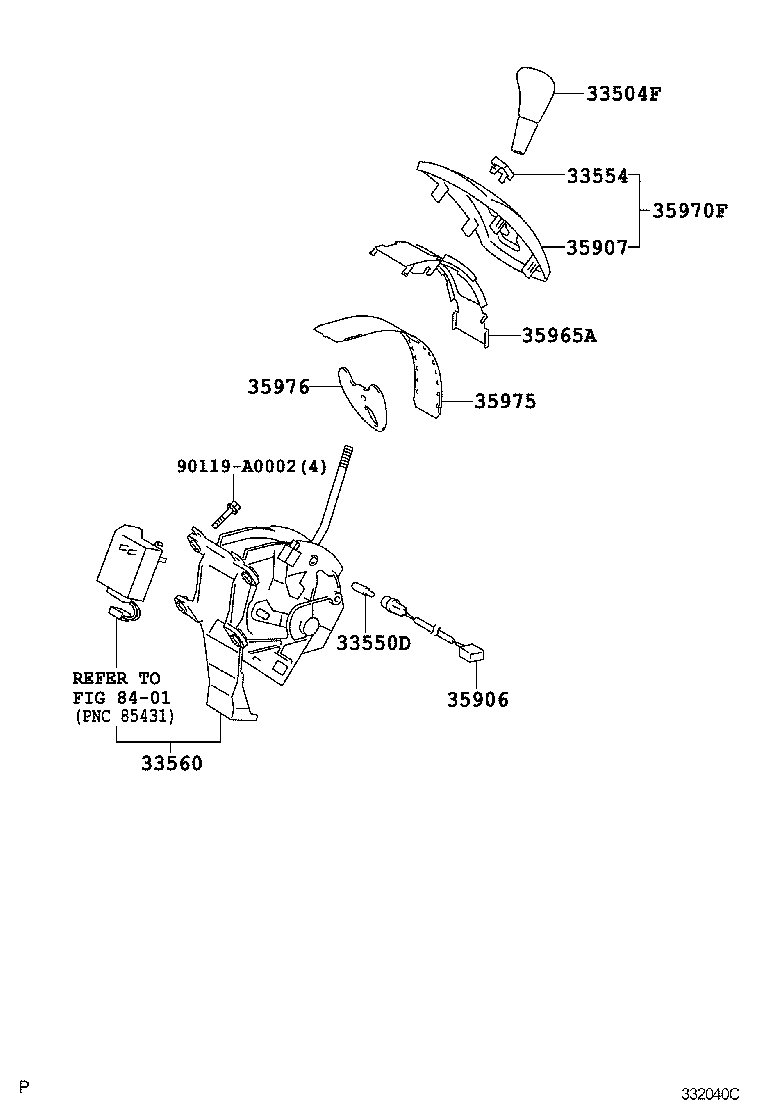  SIENNA |  SHIFT LEVER RETAINER