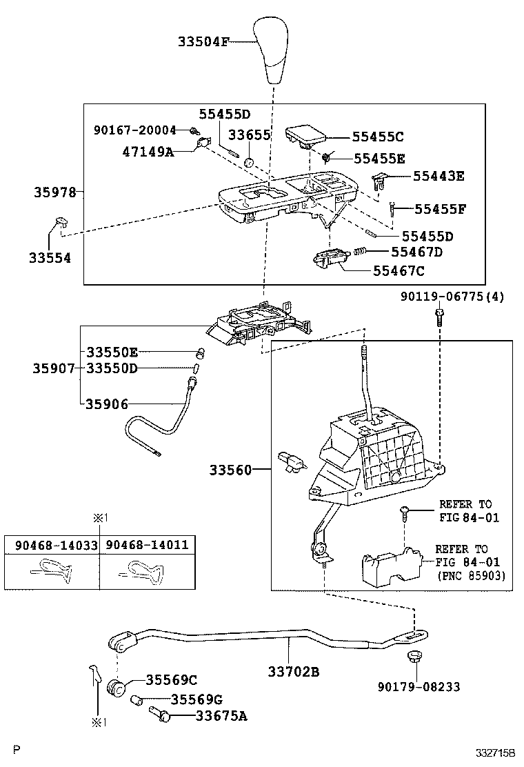  SC430 |  SHIFT LEVER RETAINER