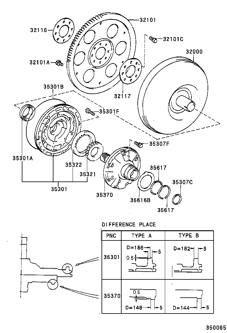  SOLARA |  TORQUE CONVERTER FRONT OIL PUMP CHAIN ATM