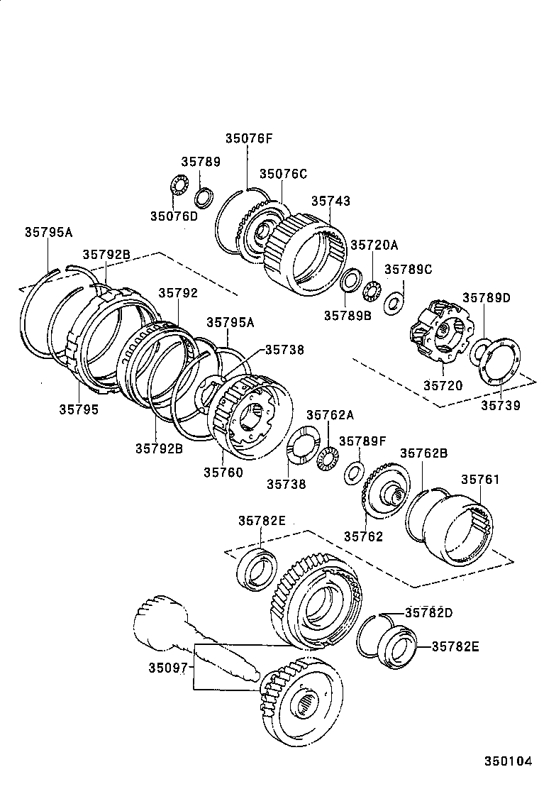  CELICA |  PLANETARY GEAR REVERSE PISTON COUNTER GEAR ATM