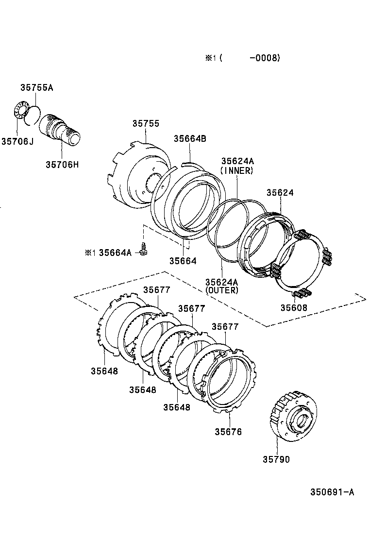  SIENNA |  CENTER SUPPORT PLANETARY SUN GEAR ATM