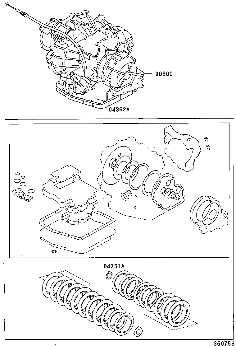  SIENNA |  TRANSAXLE OR TRANSMISSION ASSY GASKET KIT ATM