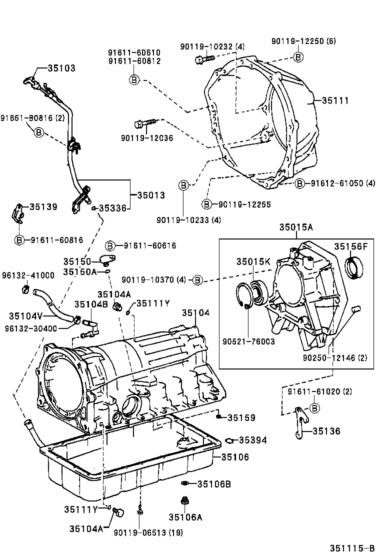  LX470 |  TRANSMISSION CASE OIL PAN ATM