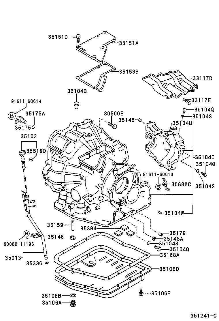  SOLARA |  TRANSMISSION CASE OIL PAN ATM