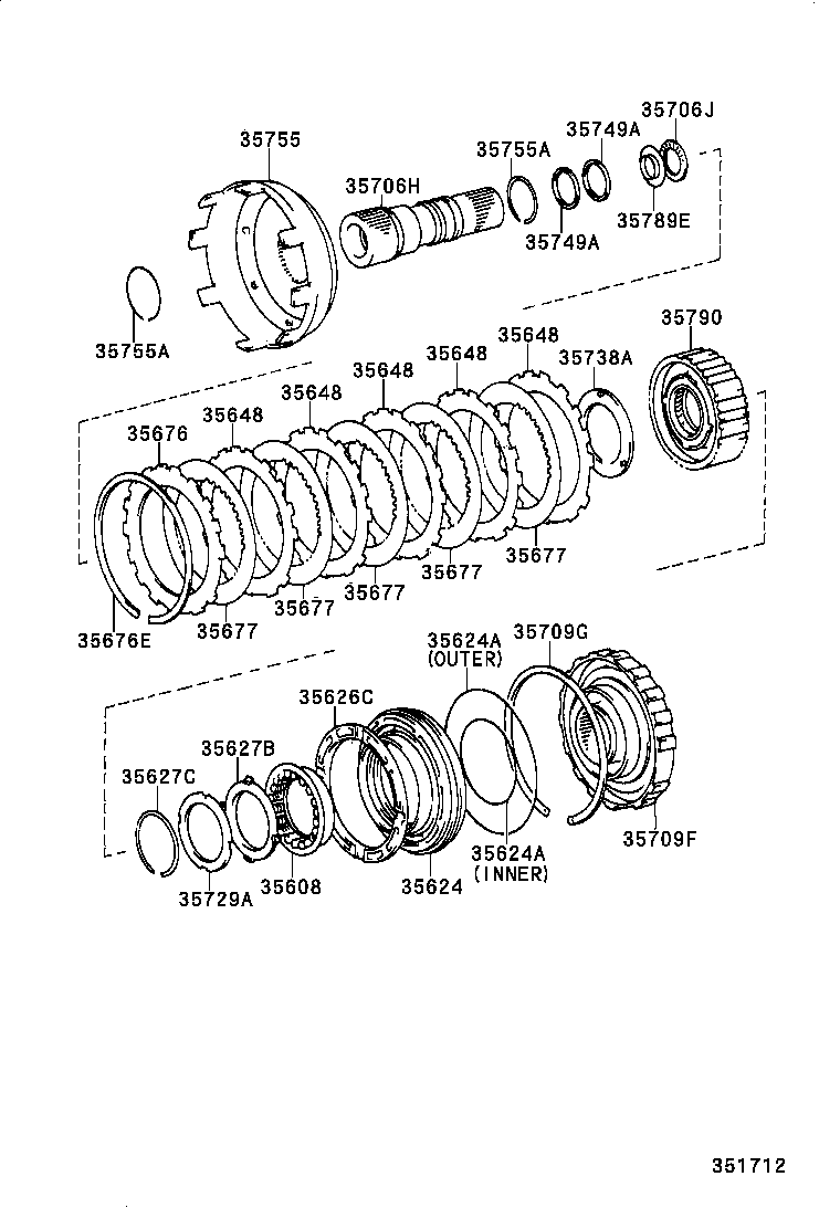  TUNDRA |  CENTER SUPPORT PLANETARY SUN GEAR ATM