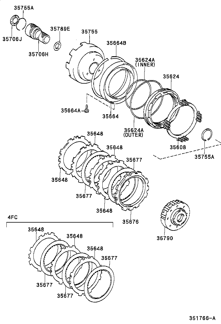  TERCEL |  CENTER SUPPORT PLANETARY SUN GEAR ATM