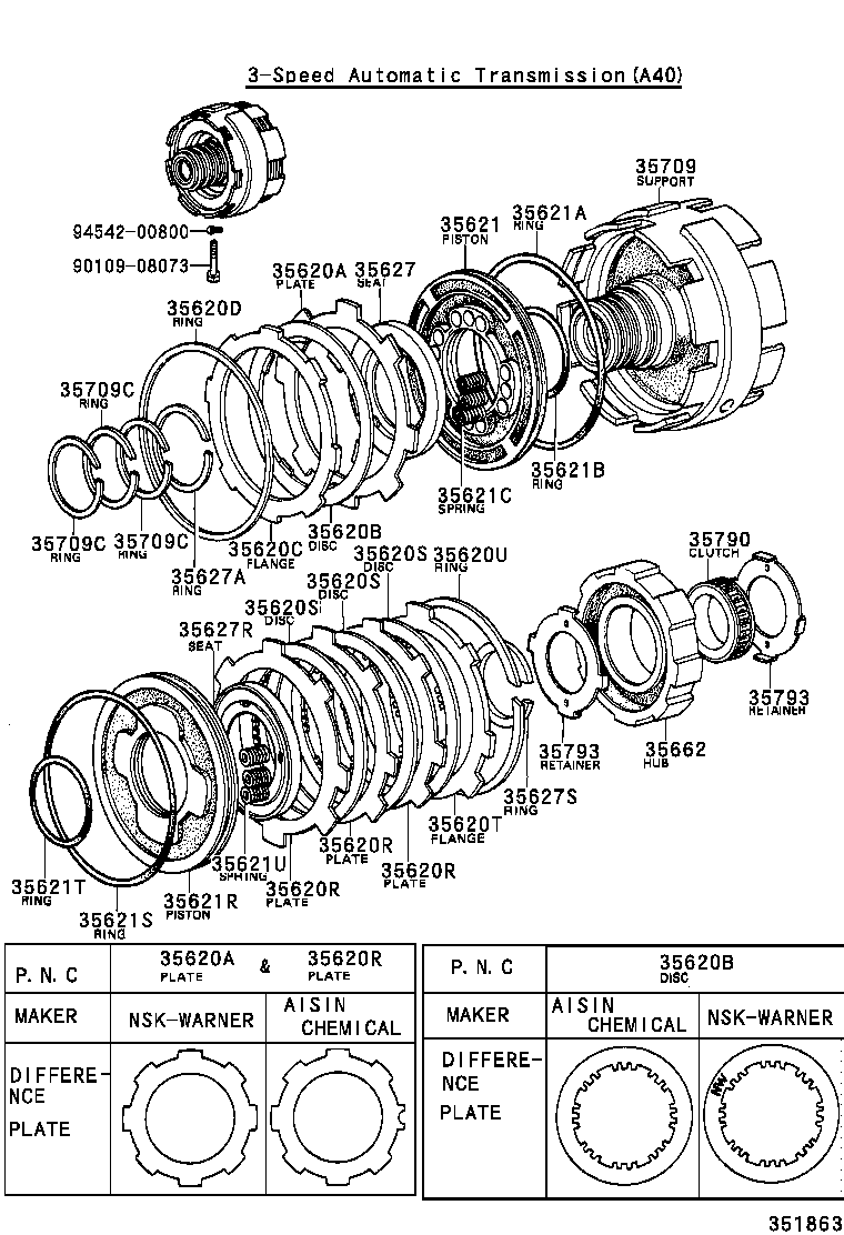  PICKUP |  CENTER SUPPORT PLANETARY SUN GEAR ATM