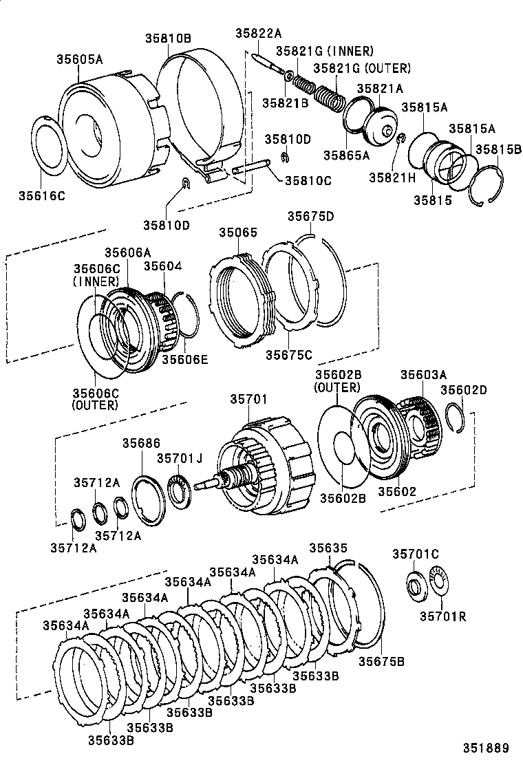  SUPRA |  BRAKE BAND MULTIPLE DISC CLUTCH ATM