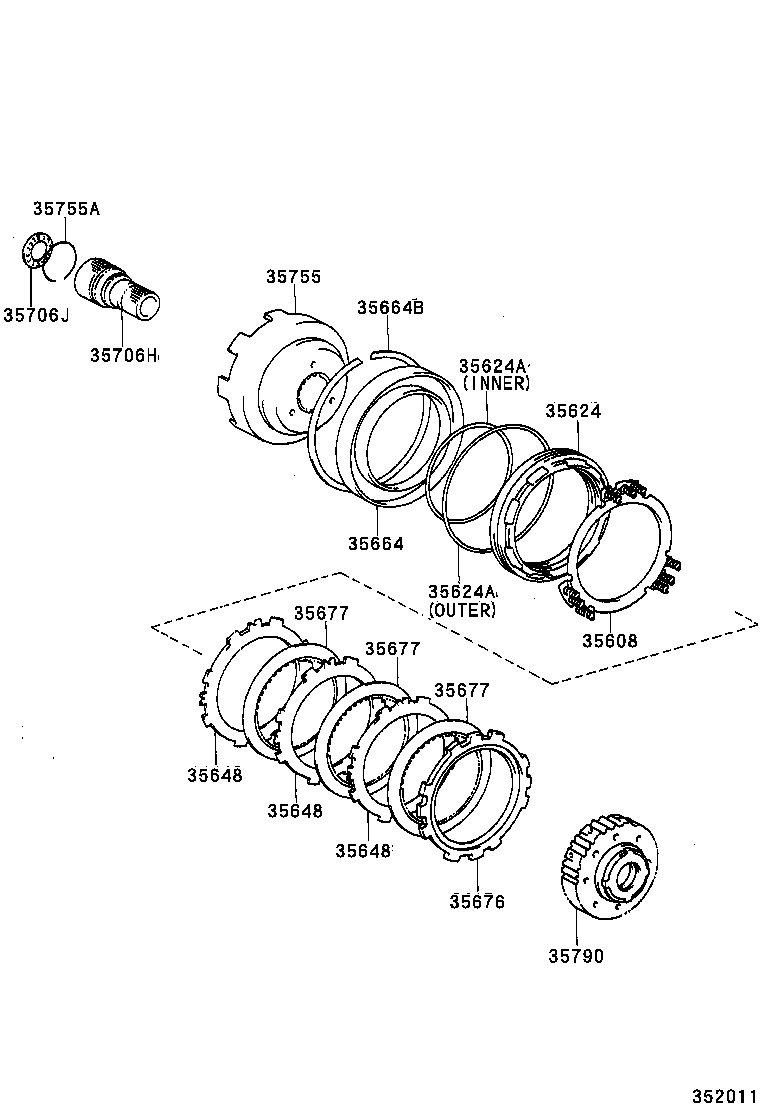  AVALON |  CENTER SUPPORT PLANETARY SUN GEAR ATM