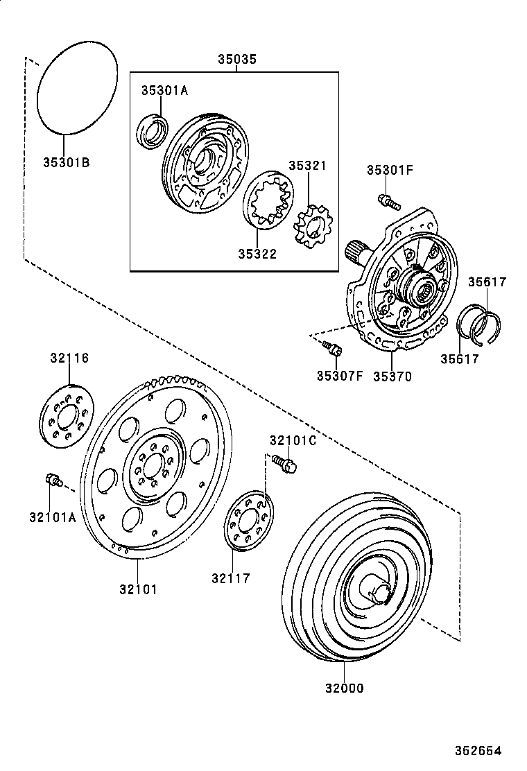  RAV4 |  TORQUE CONVERTER FRONT OIL PUMP CHAIN ATM