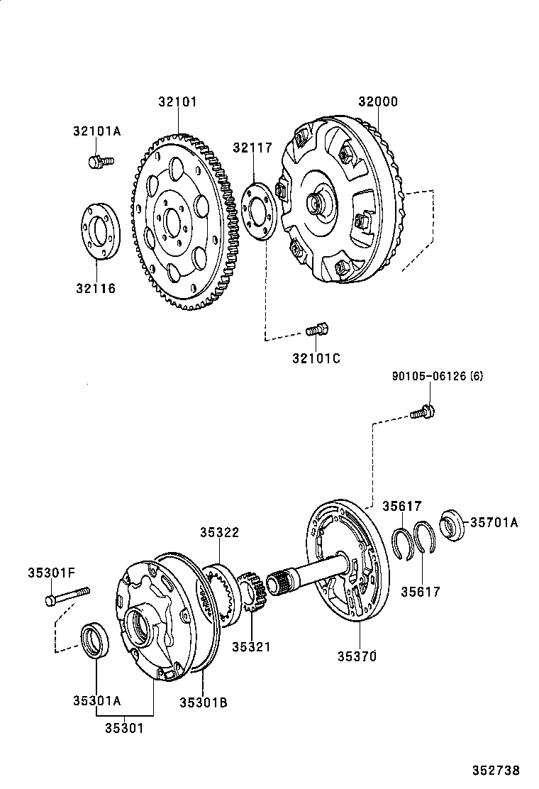  TACOMA |  TORQUE CONVERTER FRONT OIL PUMP CHAIN ATM