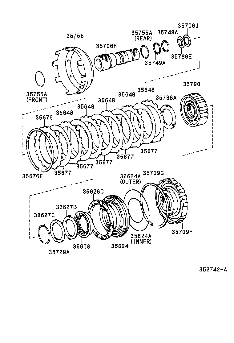  TACOMA |  CENTER SUPPORT PLANETARY SUN GEAR ATM