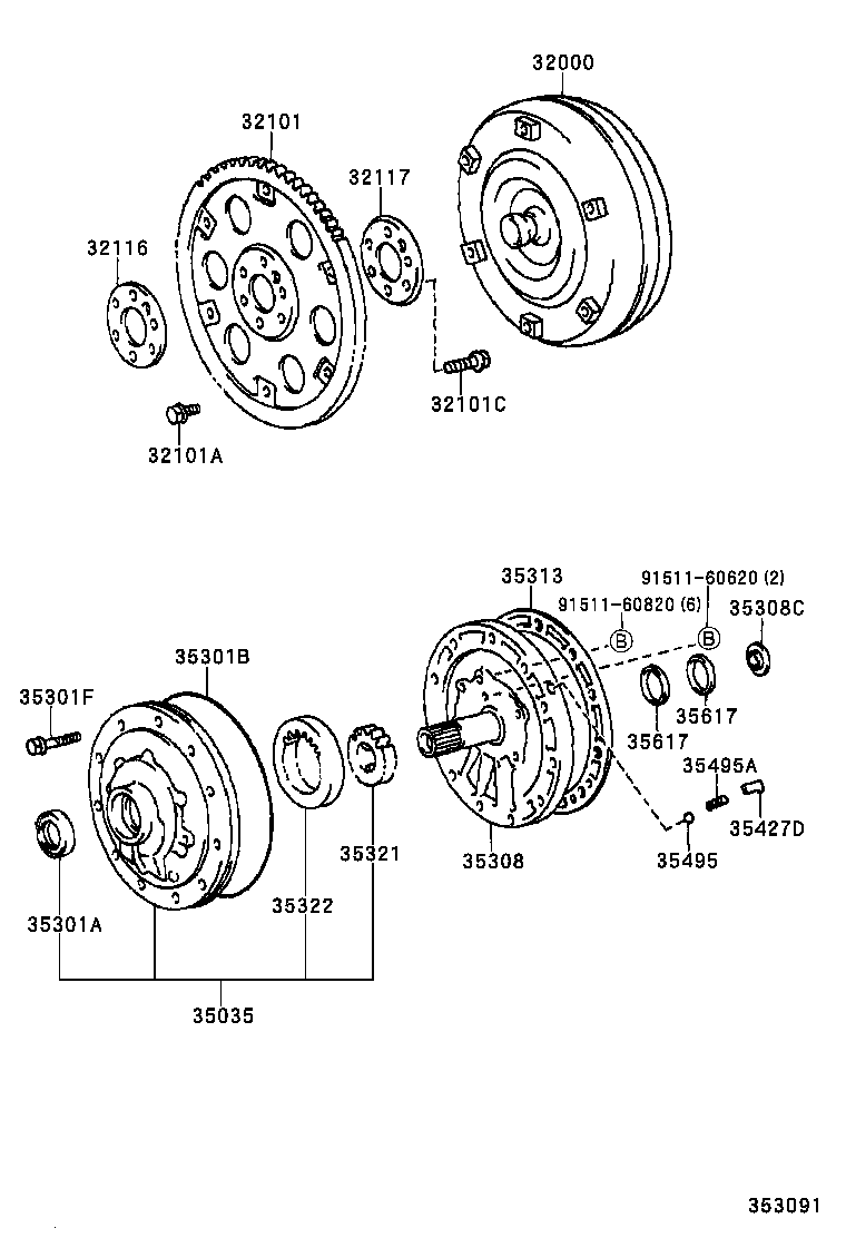  LAND CRUISER 62 |  TORQUE CONVERTER FRONT OIL PUMP CHAIN ATM