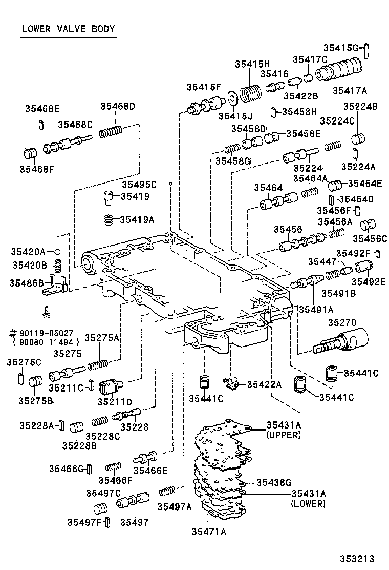 CAMRY NAP |  VALVE BODY OIL STRAINER ATM