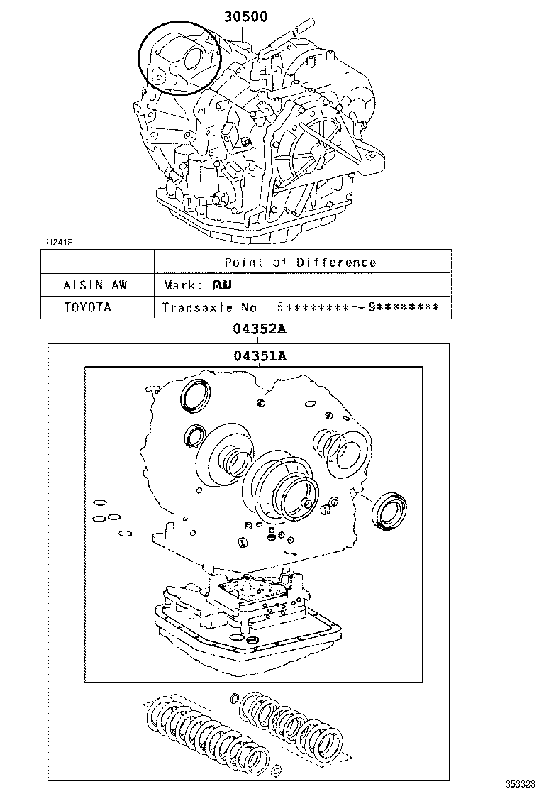  CAMRY NAP |  TRANSAXLE OR TRANSMISSION ASSY GASKET KIT ATM