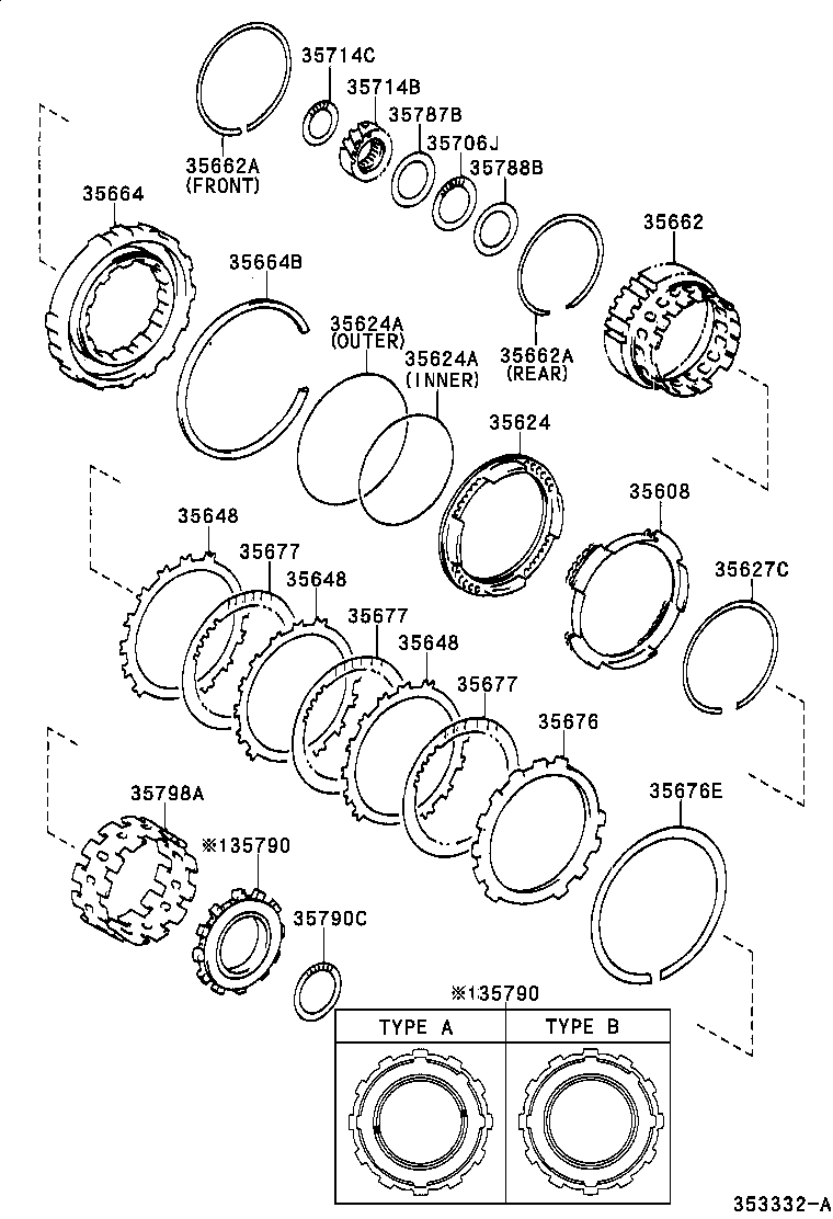  CAMRY NAP |  CENTER SUPPORT PLANETARY SUN GEAR ATM