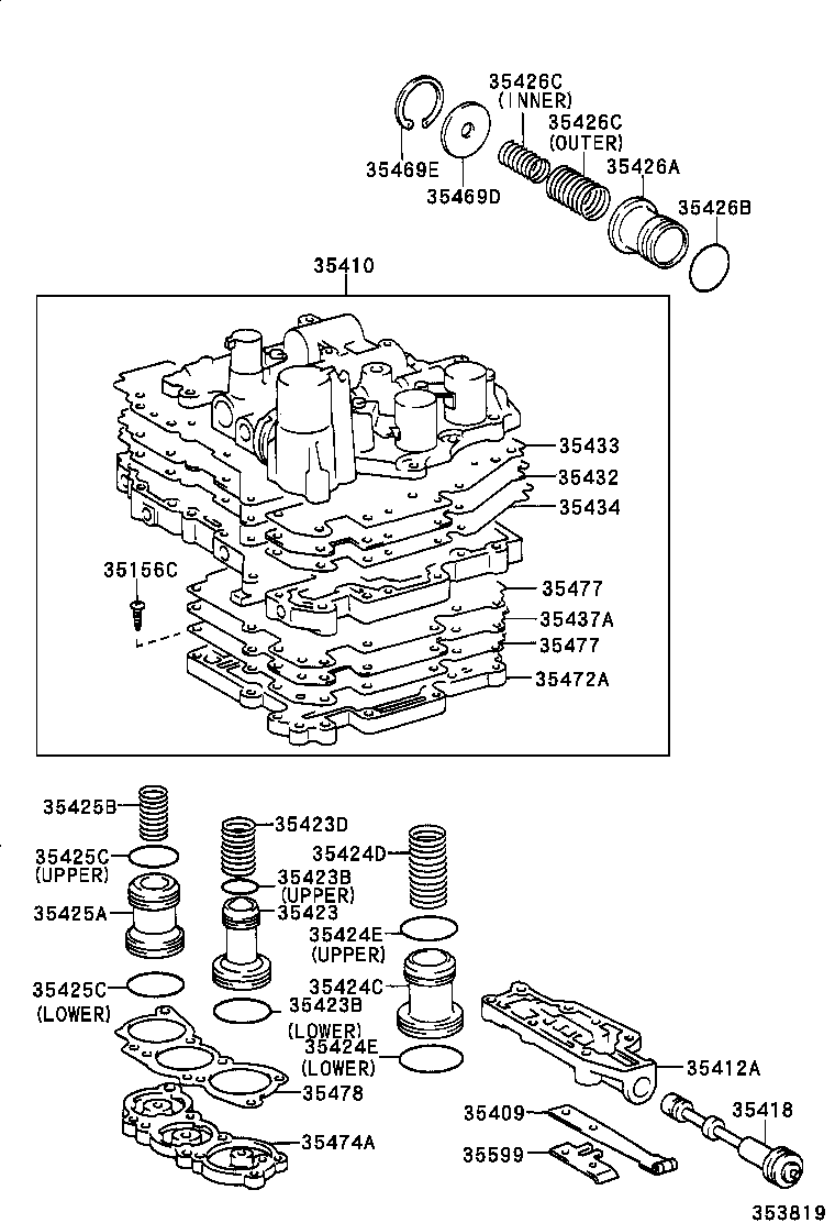  AVALON |  VALVE BODY OIL STRAINER ATM