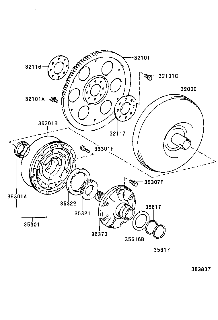  AVALON |  TORQUE CONVERTER FRONT OIL PUMP CHAIN ATM