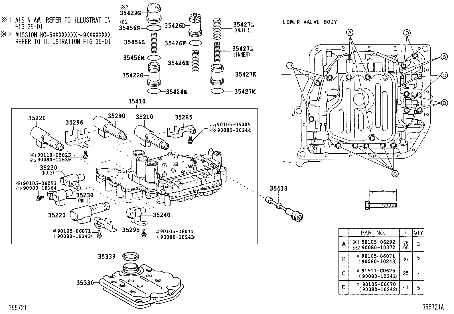  HIGHLANDER |  VALVE BODY OIL STRAINER ATM