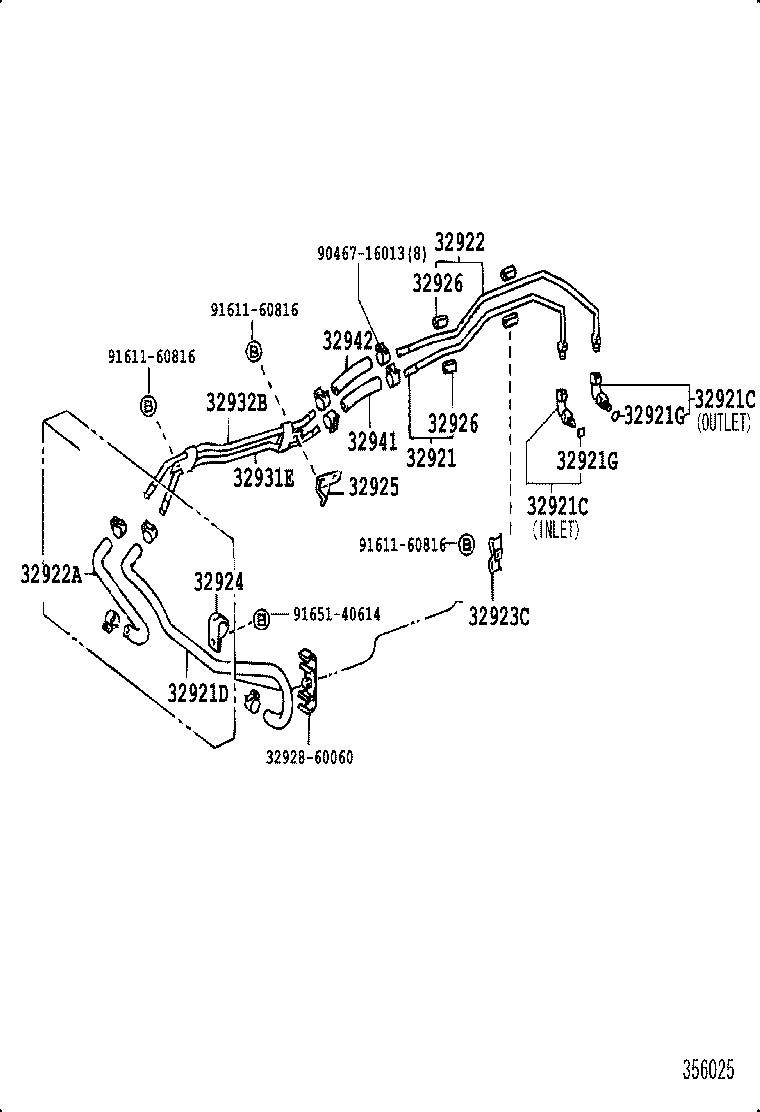  LX450 |  OIL COOLER TUBE ATM