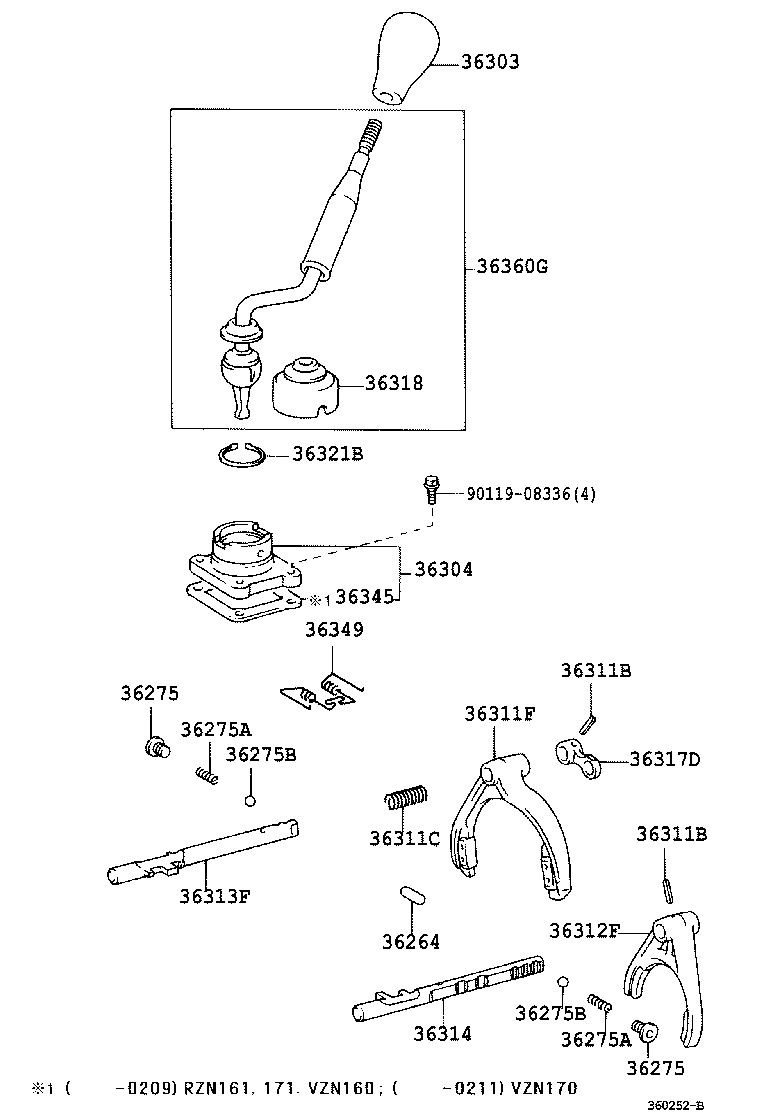  TACOMA |  TRANSFER LEVER SHIFT ROD