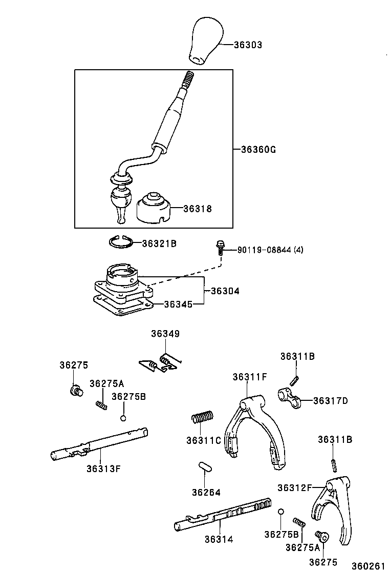  4RUNNER |  TRANSFER LEVER SHIFT ROD