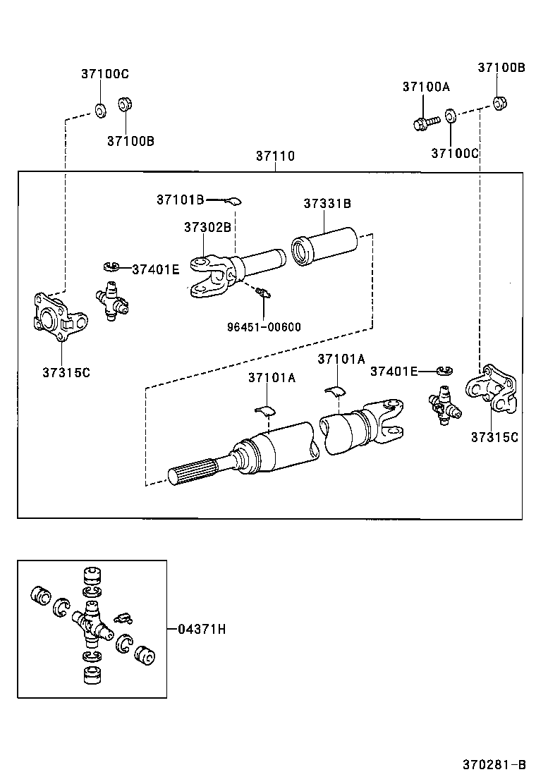  4RUNNER |  PROPELLER SHAFT UNIVERSAL JOINT