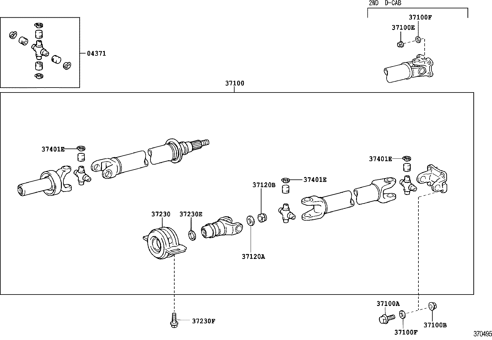  TUNDRA |  PROPELLER SHAFT UNIVERSAL JOINT