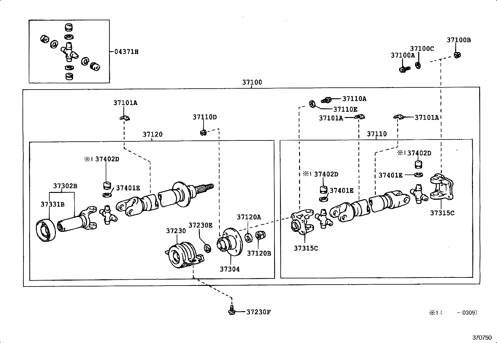  TACOMA |  PROPELLER SHAFT UNIVERSAL JOINT