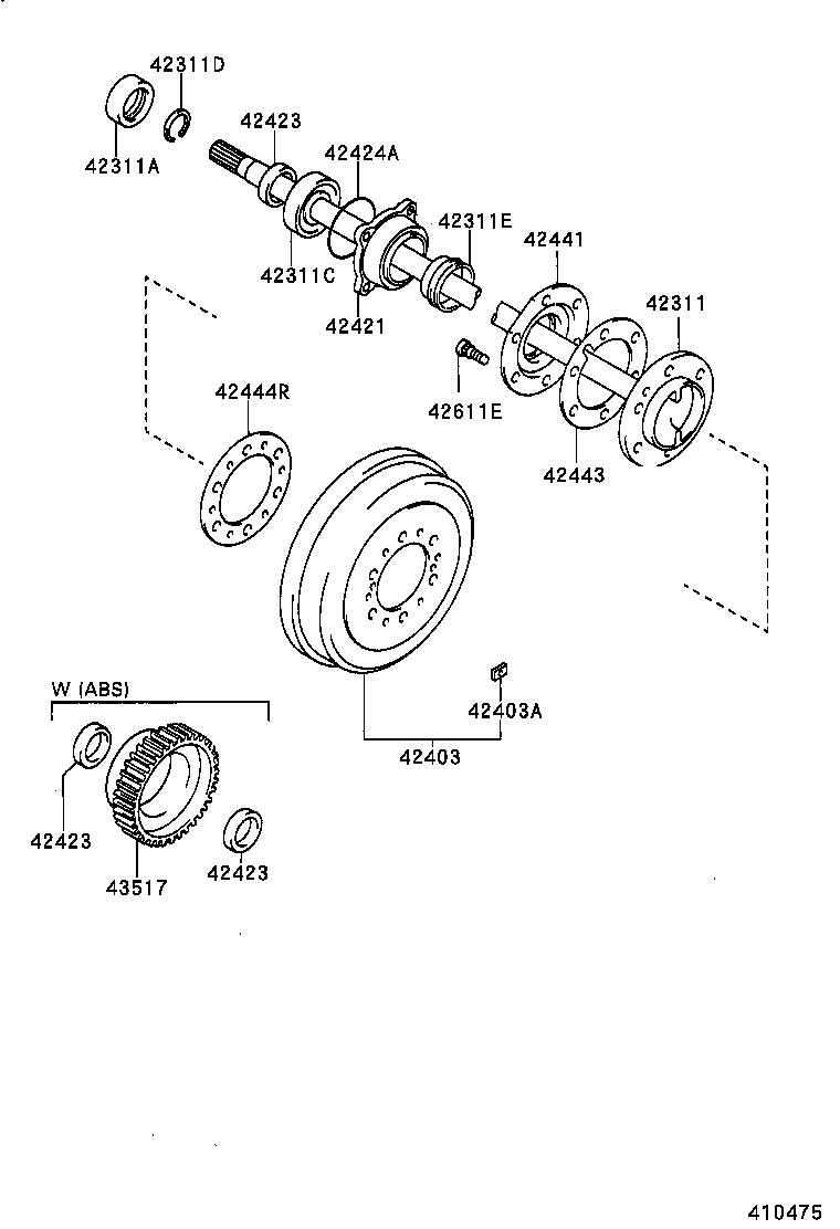  TACOMA |  REAR AXLE SHAFT HUB