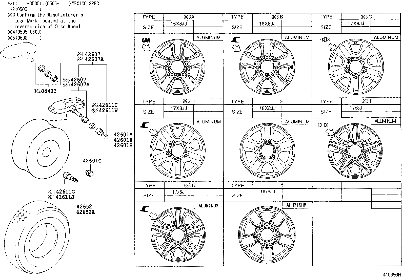  LAND CRUISER 100 |  DISC WHEEL WHEEL CAP