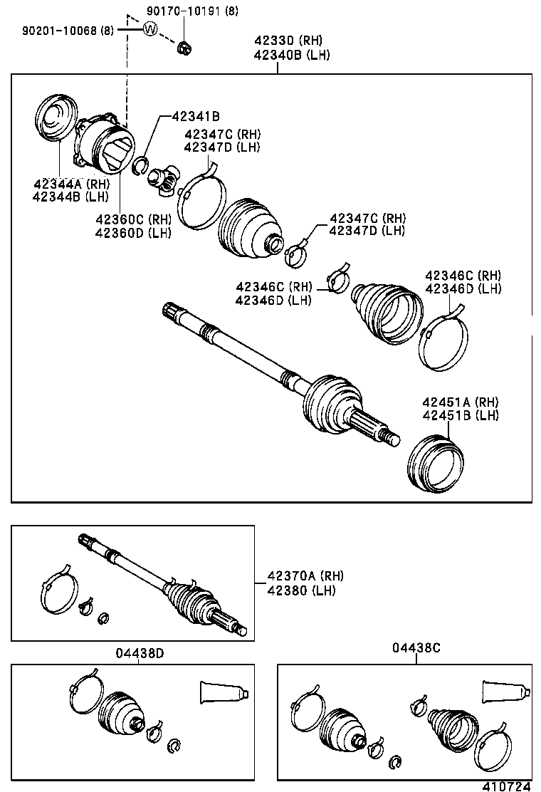  RAV4 |  REAR AXLE SHAFT HUB