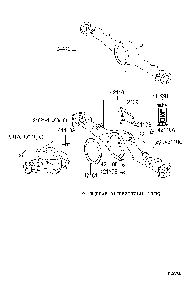  TUNDRA |  REAR AXLE HOUSING DIFFERENTIAL