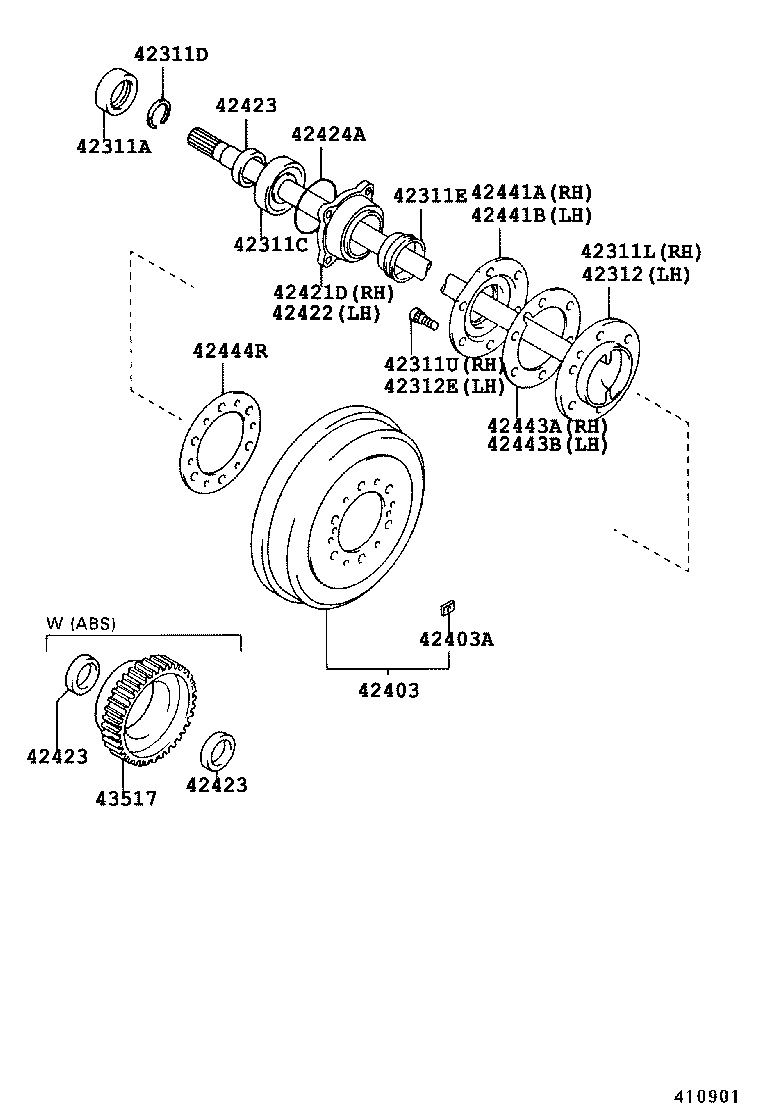  TUNDRA |  REAR AXLE SHAFT HUB