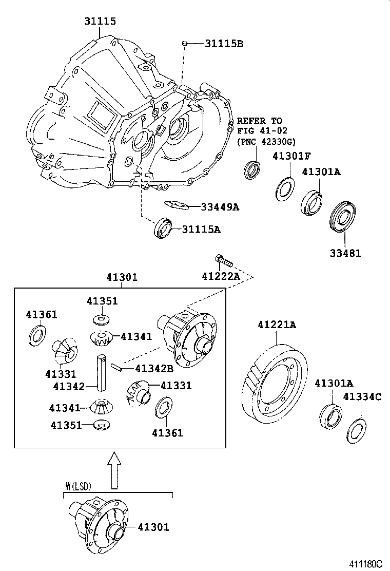  MR2 |  REAR AXLE HOUSING DIFFERENTIAL