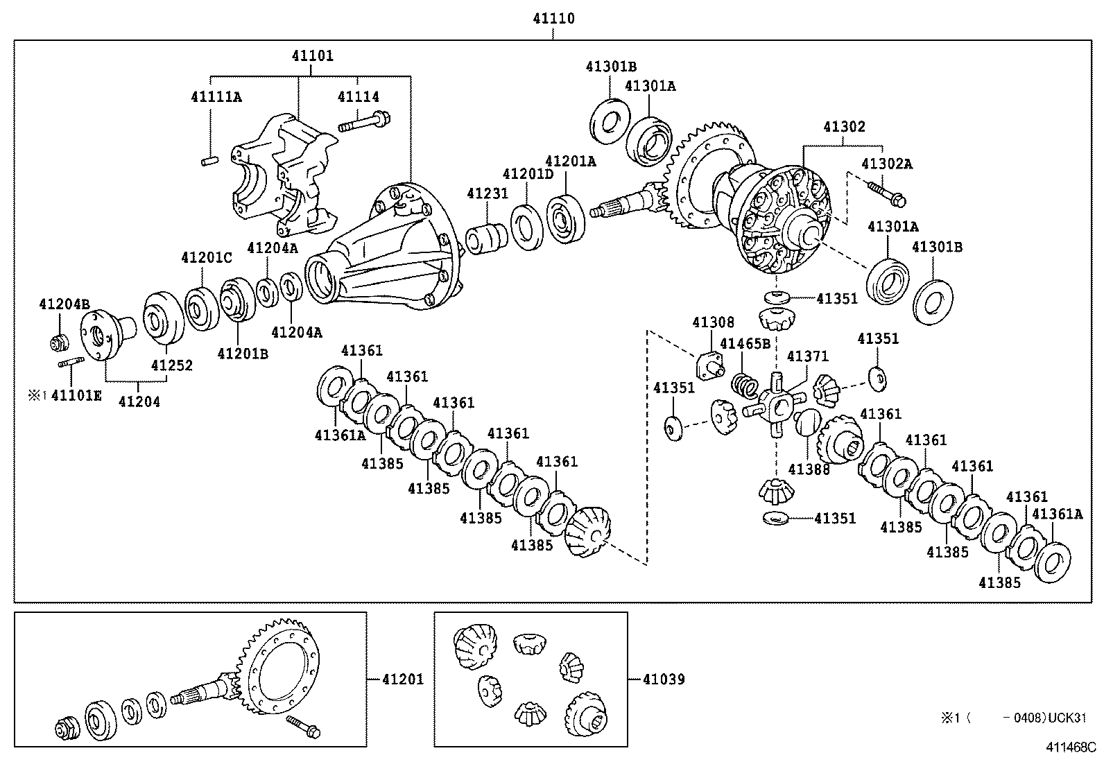  TUNDRA |  REAR AXLE HOUSING DIFFERENTIAL