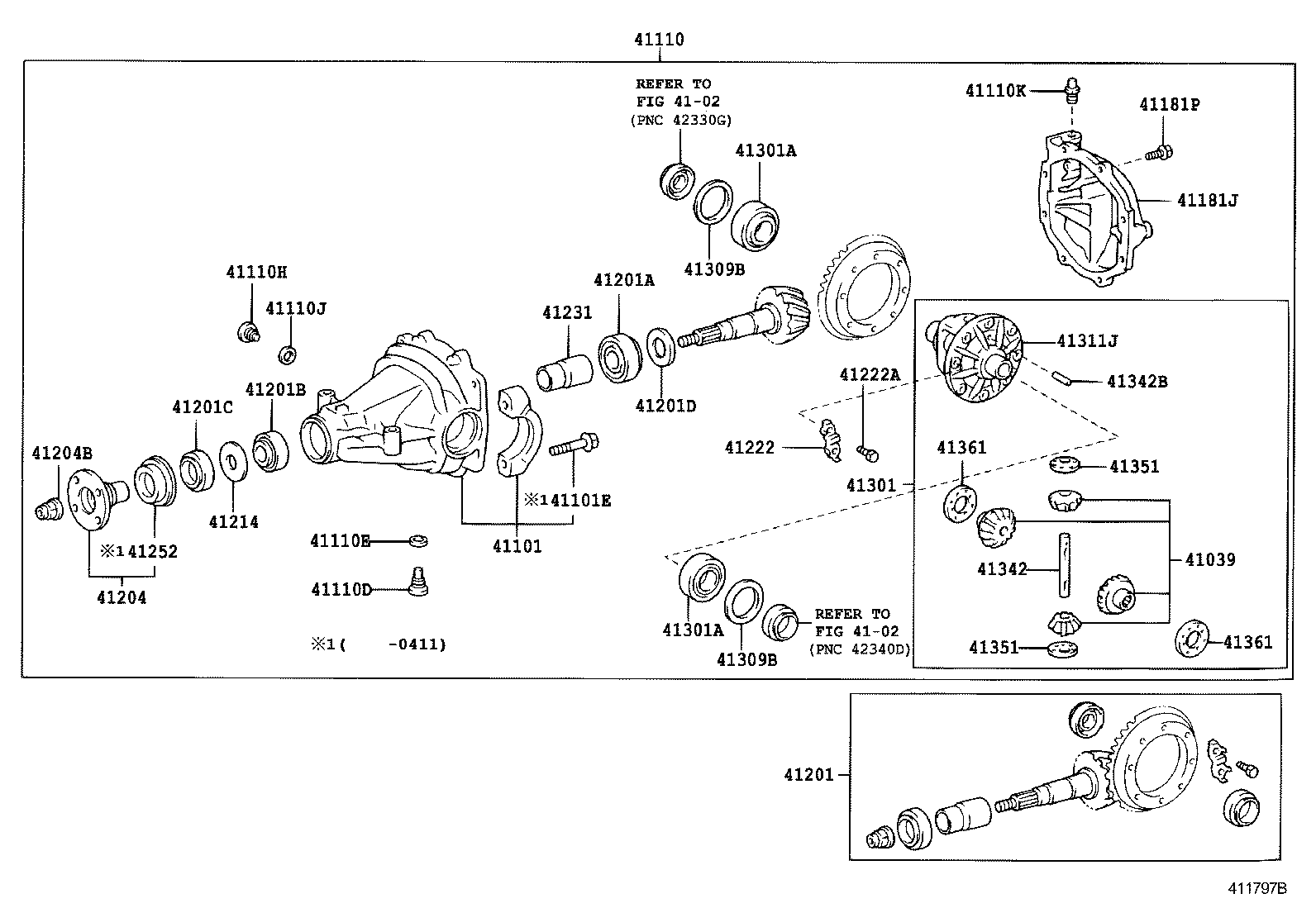  RX330 350 JPP |  REAR AXLE HOUSING DIFFERENTIAL