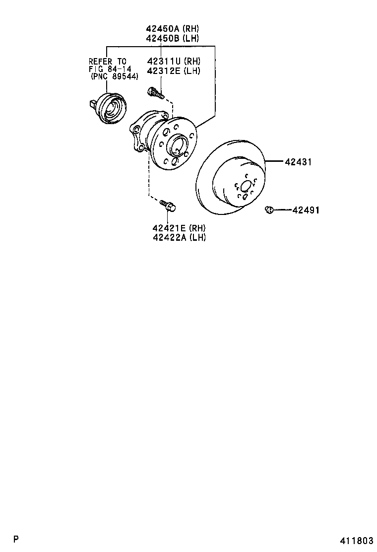  RX330 350 JPP |  REAR AXLE SHAFT HUB