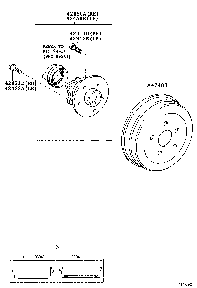  PRIUS |  REAR AXLE SHAFT HUB