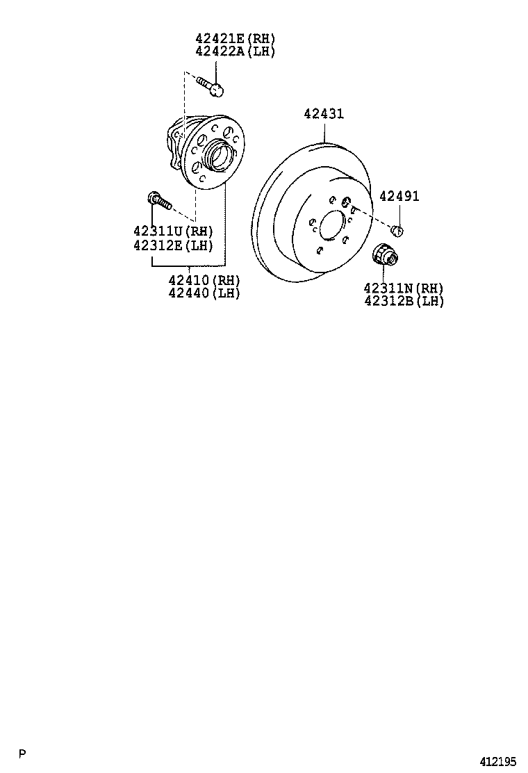  RX400H |  REAR AXLE SHAFT HUB