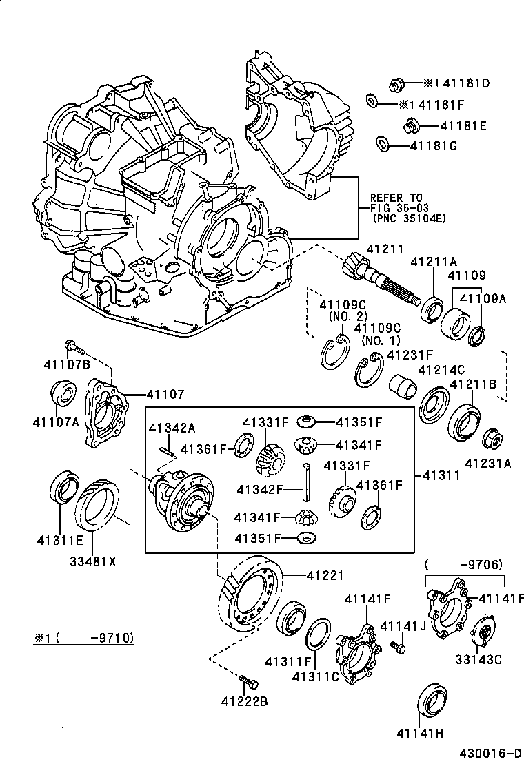  CAMRY NAP |  FRONT AXLE HOUSING DIFFERENTIAL