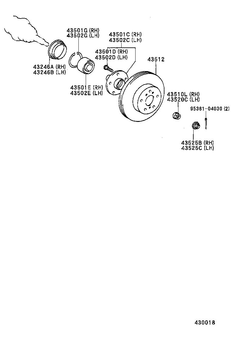  CAMRY JPP |  FRONT AXLE HUB