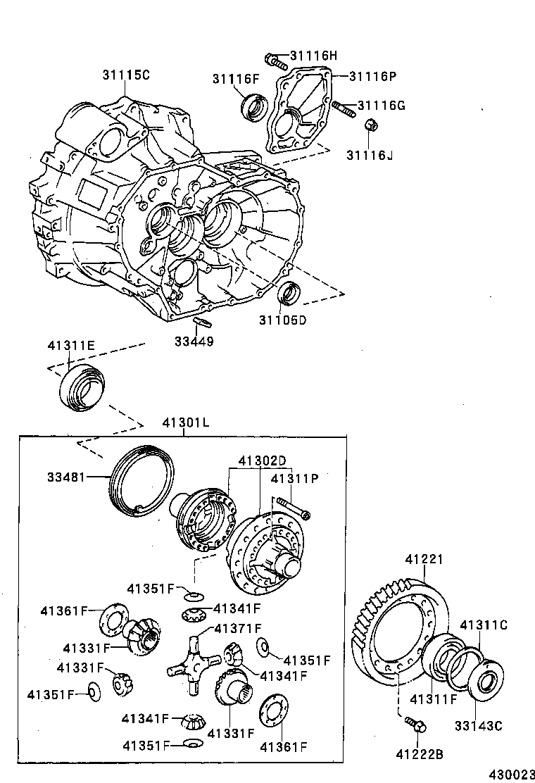  CAMRY NAP |  FRONT AXLE HOUSING DIFFERENTIAL