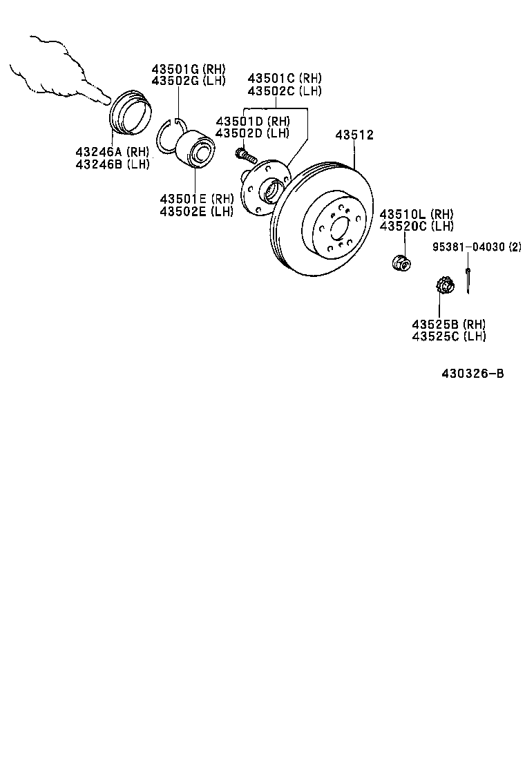  SOLARA |  FRONT AXLE HUB