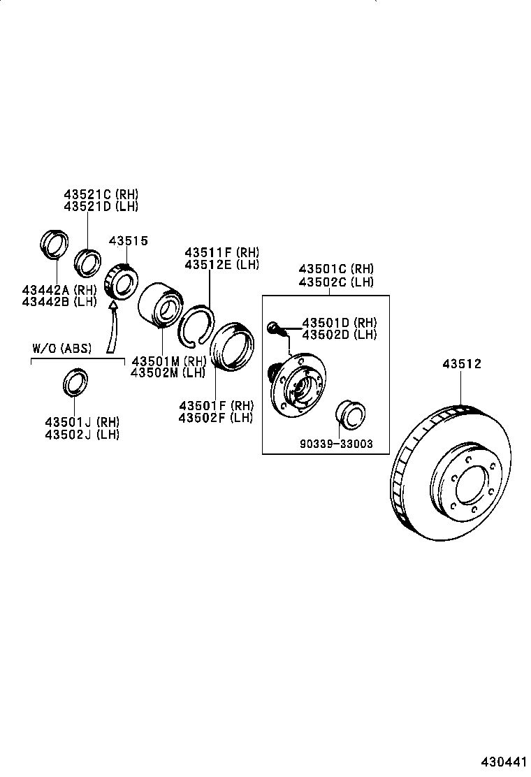  TUNDRA |  FRONT AXLE HUB