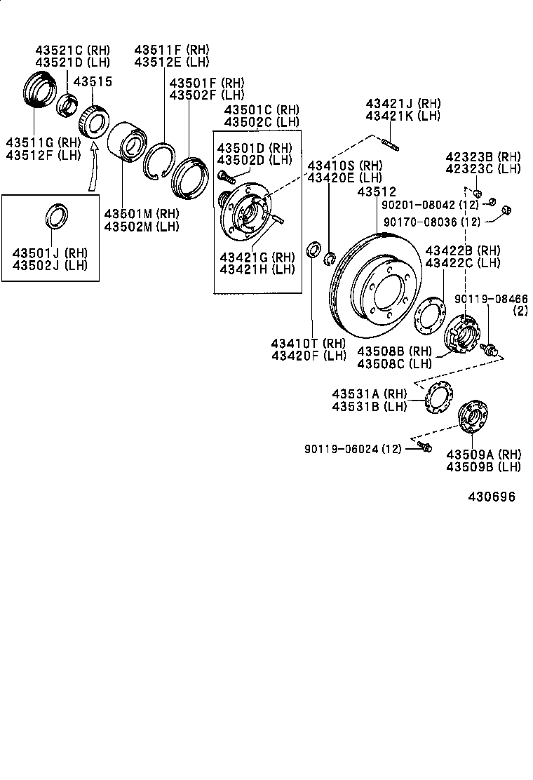  TACOMA |  FRONT AXLE HUB