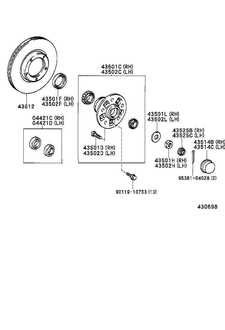  TACOMA |  FRONT AXLE HUB