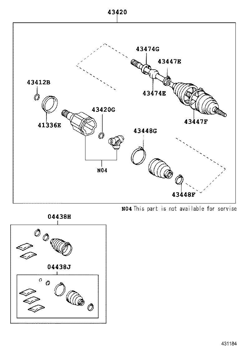  RX330 350 NAP |  FRONT DRIVE SHAFT