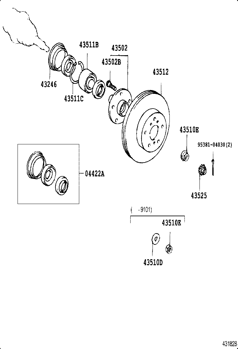  CAMRY NAP |  FRONT AXLE HUB